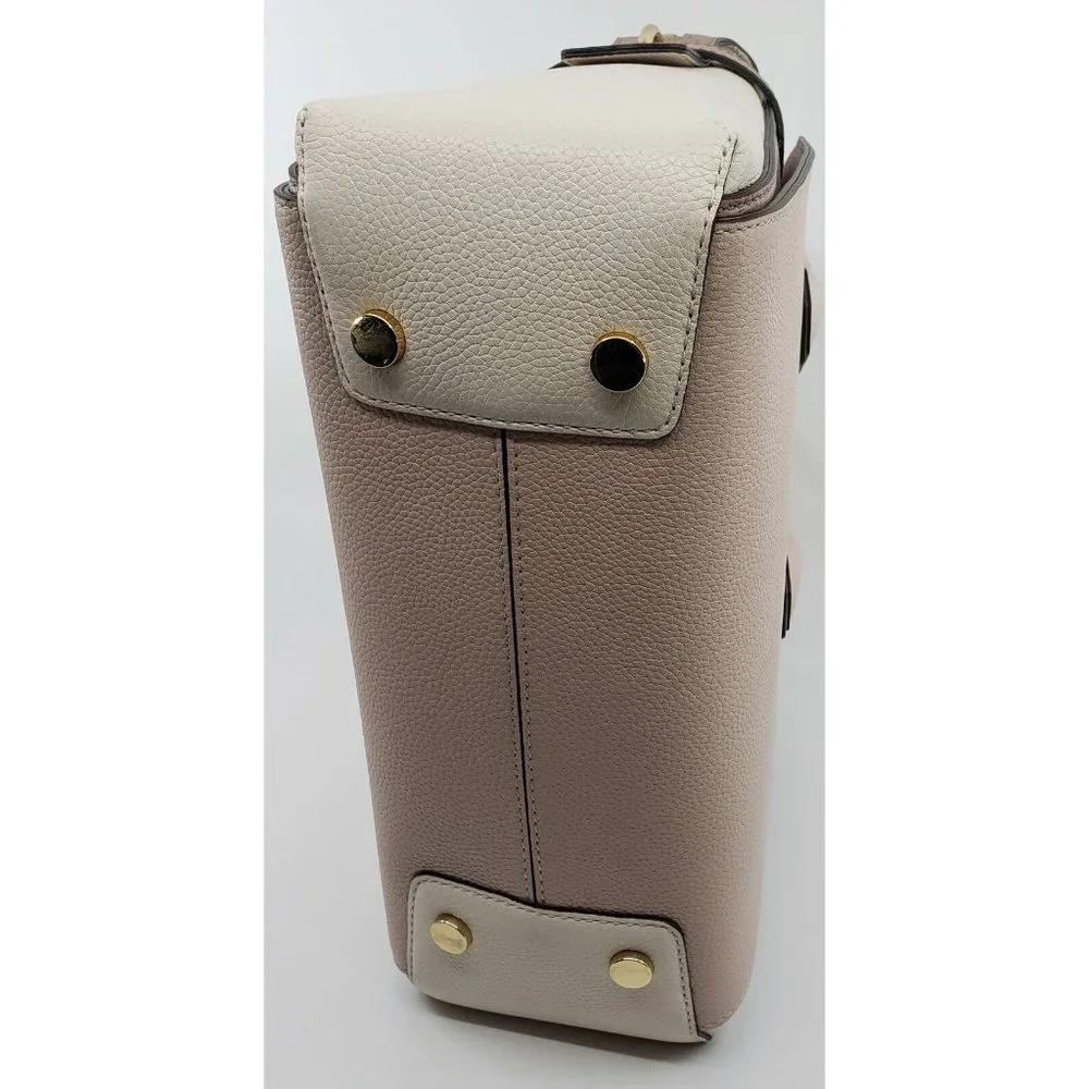 New Michael Kors Mercer Medium Tri-Color Pebbled Leather Belted Satchel $358.00 - Picture 7 of 7